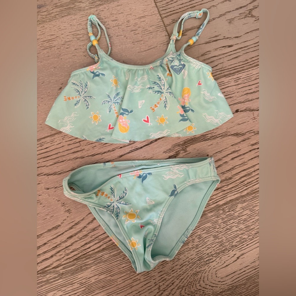 Tropical Roxy Print Bikini Set